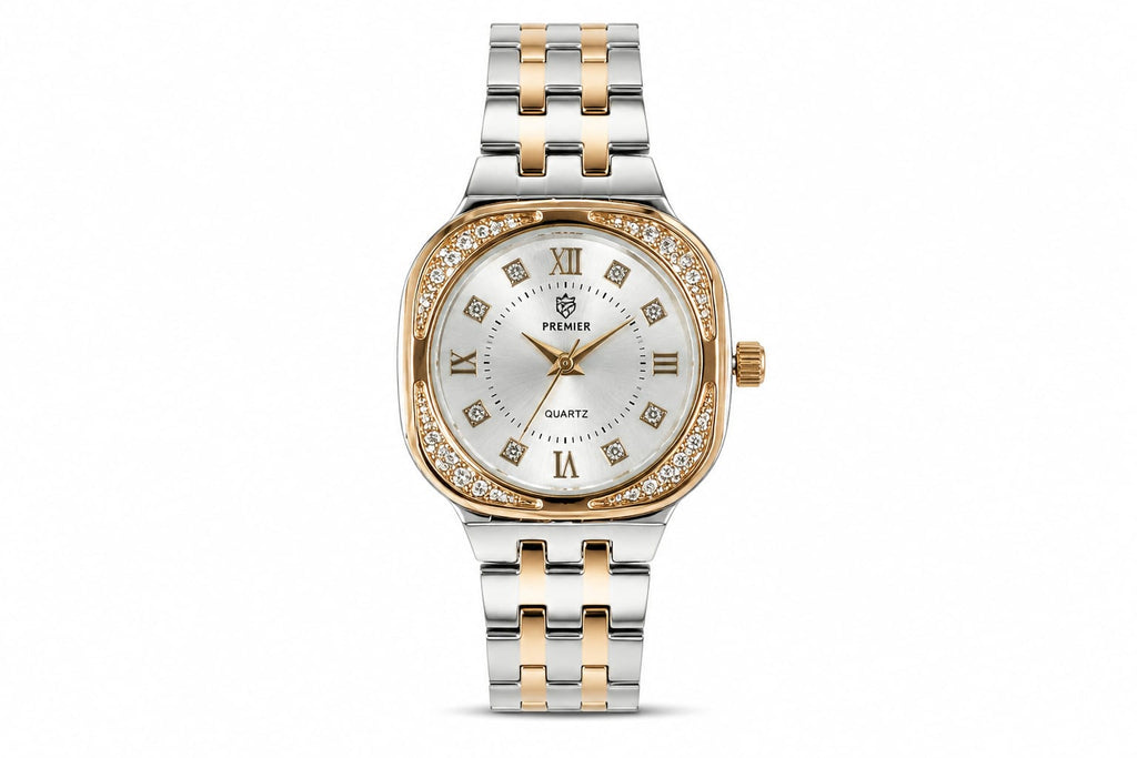 PREMIER PR-5003 Royal Silver Dial Two-Tone Women's Watch