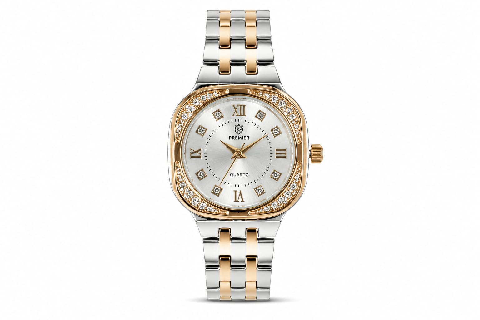 PREMIER PR-5003 Royal Silver Dial Two-Tone Women's Watch