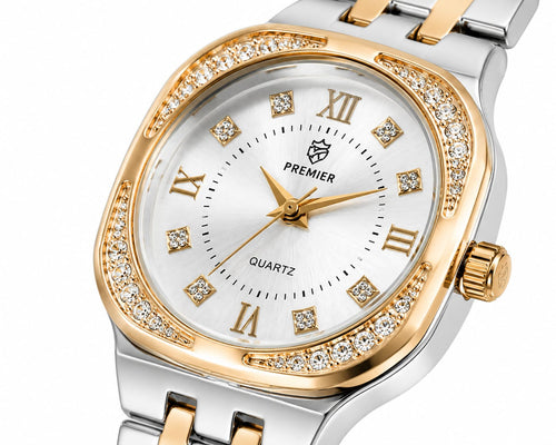 PREMIER PR-5003 Royal Silver Dial Two-Tone Women's Watch