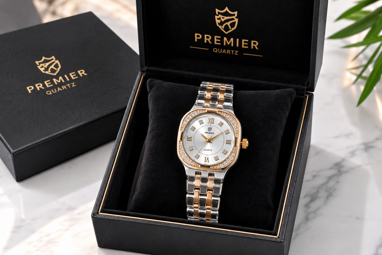 PREMIER PR-5003 Royal Silver Dial Two-Tone Women's Watch